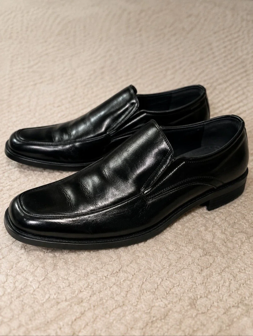 Stacy Adams Black Leather Slip-On Dress Loafers Men's Size 9M